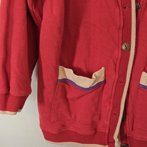 Vintage Lavon Red Cardigan Size Large - Picture 3 of 4